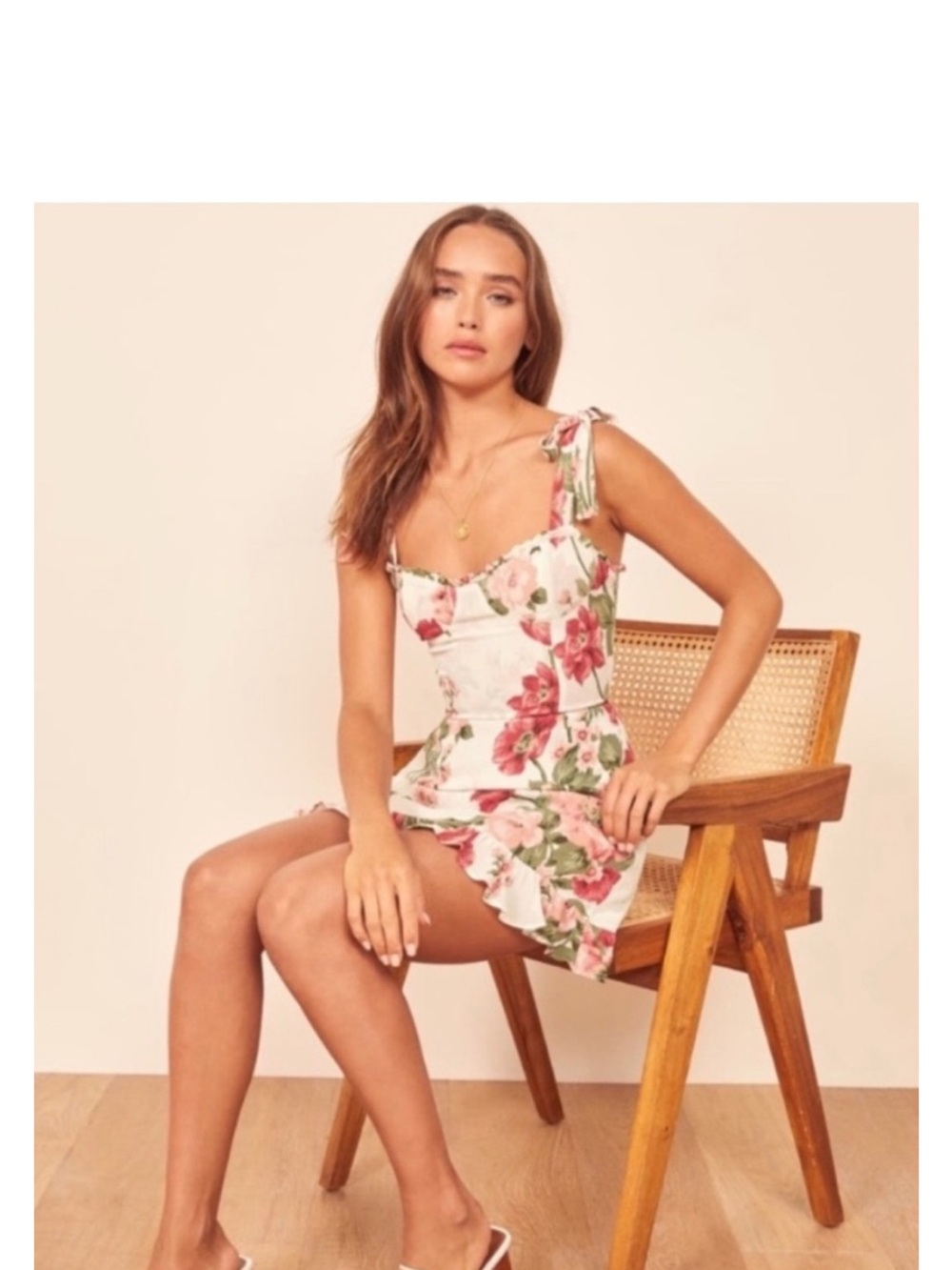Reformation Christine Floral Mini Dress